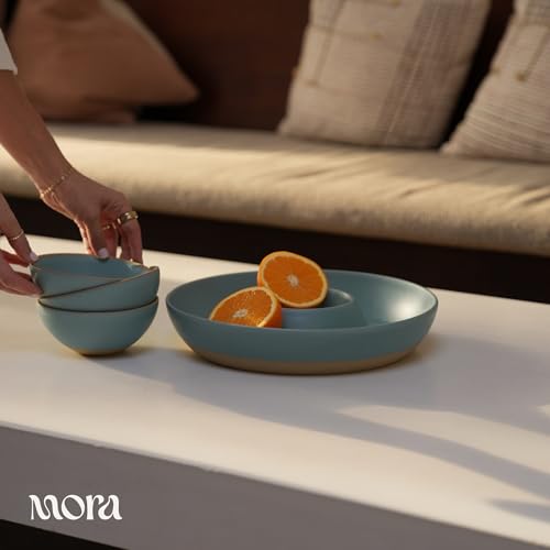 Ceramic Chips and Dip Serving Tray