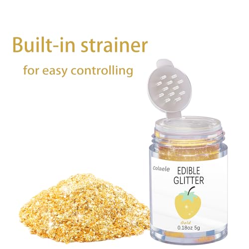 Gold Edible Glitter Glimmer Powder for Cakes Drinks