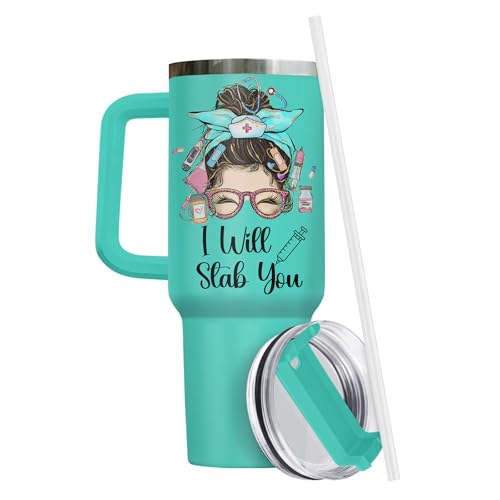 Nurse Life Funny Will Stab You 40 oz Tumbler with Handle