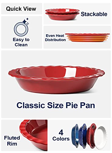 Ceramic Pie Pans for Baking (2 Count)