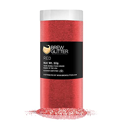 Red BREW GLITTER Edible Glitter For Drinks