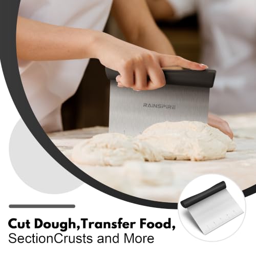 Multi Purpose Stainless Steel Bench Scraper Dough Blender & Pastry Cutter