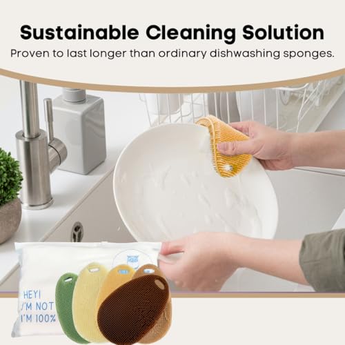 Silicone Dish Scrubber Set of 5 (5 Count)