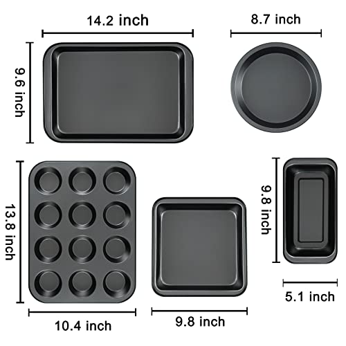 Kitchen 5 Piece Nonstick Bakeware Set