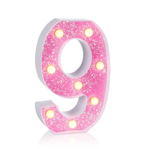 Pink Light up Letters