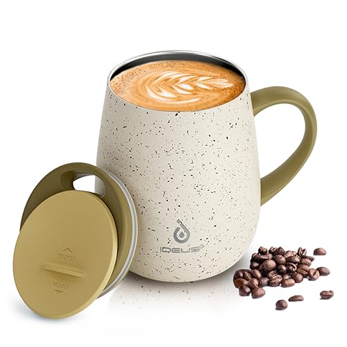 16 oz Insulated Coffee Mug with Lid and Handle