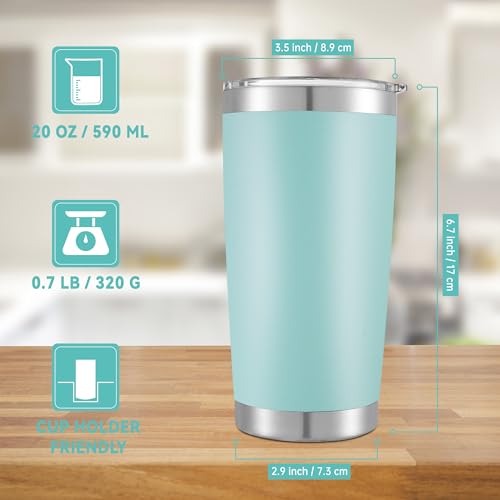 20 oz Tumblers Bulk Stainless Steel Tumbler with Lid (12 Count)