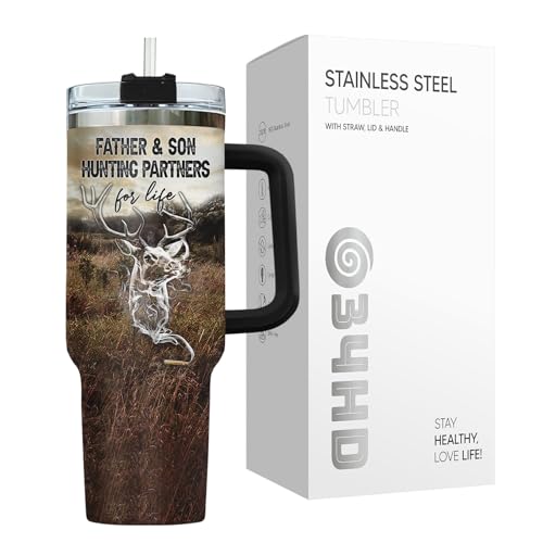 Hunting Father Hunter Partner Life 40 oz Tumbler with Handle