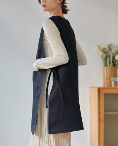 Unisex Cobbler Apron with 3 Deep Pockets Smock Vest Apron
