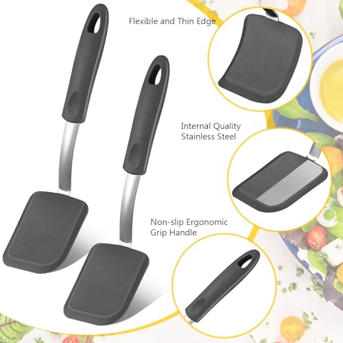 2 Pcs Mini Silicone Cookie Brownie Spatula (2 Count)