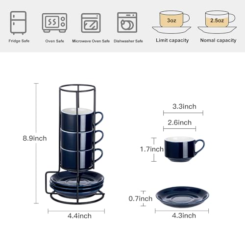 2.5 Ounce Espresso Cups Set of 4 (4 Count)