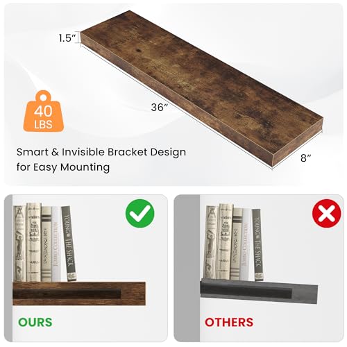 Floating Shelves for Wall (2 Count)