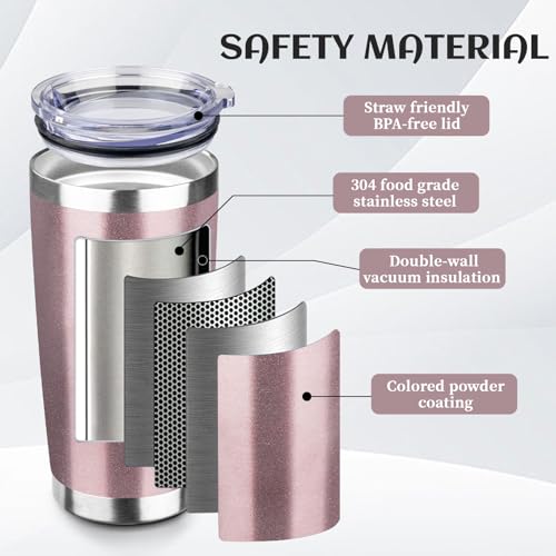 8 Pack 20oz Stainless Steel Travel Coffee Tumbler