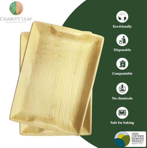 Disposable Bamboo 14" x 10" Trays (200 Count)