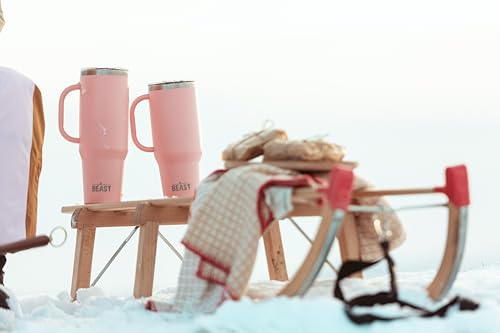 Beast 50 oz Tumbler with Handle Stainless Steel Vacuum Insulated Coffee Ice Cup Double Wall Travel Flask
