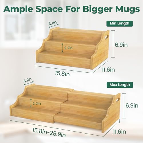 Coffee Mug Cup Holder Rack for Cabinets Countertop