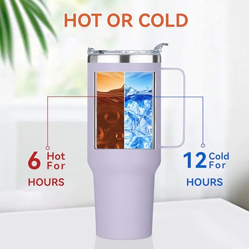40 oz Stainless Steel Tumbler with Handle (4 Count)