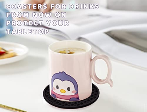 Coasters for Drinks 6 Pack Drinking Coaster with Holder