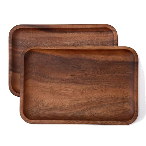 2PCS Serving Wood Valet Tray for Men Women