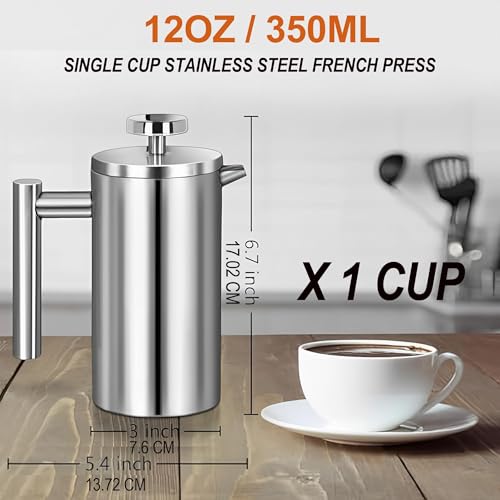 Small French Press Coffee Maker 1 Cup