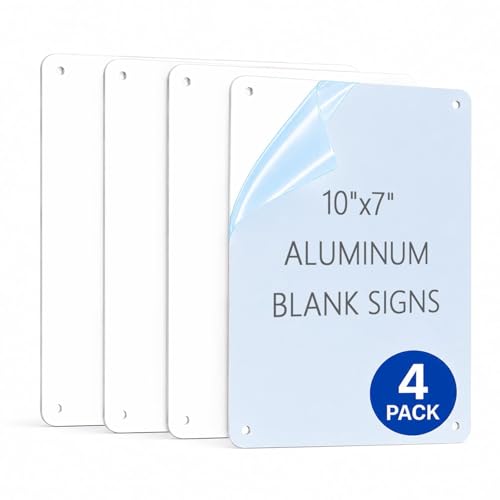 White Blank Metal Sign (4 Count)