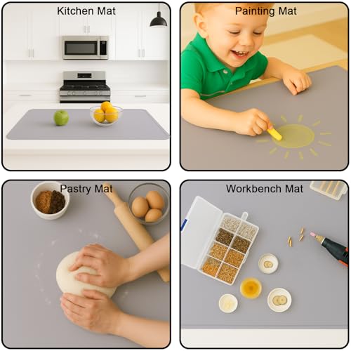 Silicone Mat 35.4"x23.6" Silicone Mats for Kitchen Counter Heat Resistant Mats for Countertop