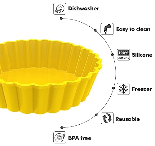 Silicone Mini Tart Pan 4 Inch Non (8 Count)