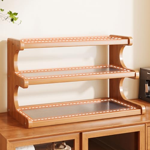 3 Tier Wooden Mug Holder Countertop