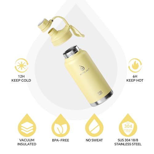 Insulated Stainless Steel Water Bottle with 2 Leak