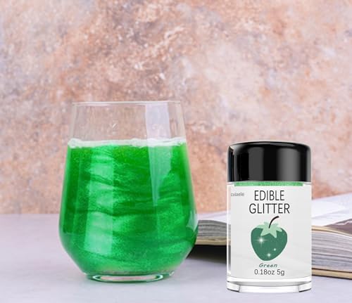 Green Edible Glitter Glimmer Powder for Cakes Drinks