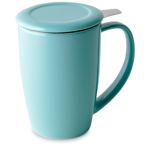Curve Tall Tea Mug with Infuser and Lid 15 ounces