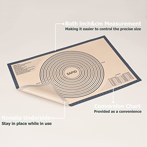 Thick Silicone Pastry Mat Baking Dough Rolling Extra Large 24" x 36"