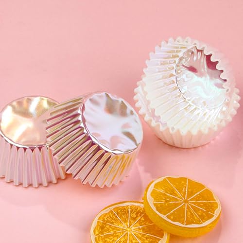 Iridescent Pink Cupcake Liners Wrappers Baking Cups Cupcake 100 Count