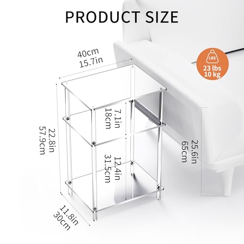 Acrylic Side Table Clear 3