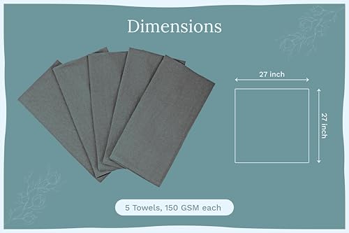 Gray Flour Sack Tea Towels (5 Count)