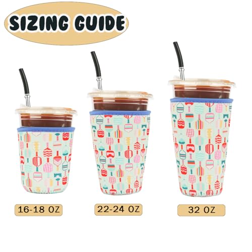 Reusable 3 Pack Iced Coffee Cup Sleeve (3 Count)