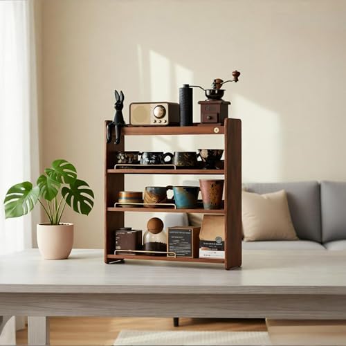 Walnut Wood Coffee Cup Rack