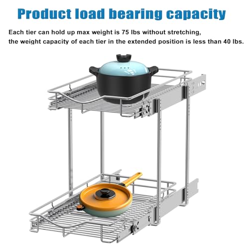 2 Tier Pull Out Cabinet Organizer