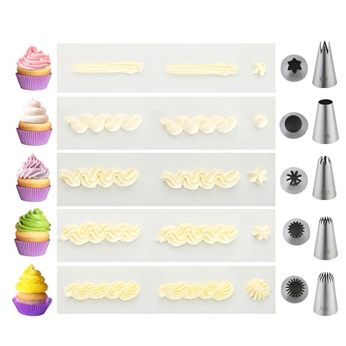 5PCS Large Piping Tips Set (5 Count)