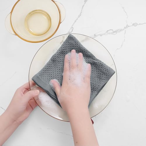 100% Cotton Waffle Weave Kitchen Dish Cloths 12 (12 Count)