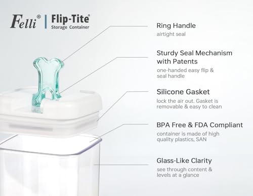 Flip Tite Pet Food Container with Airtight Lids (3 Count)