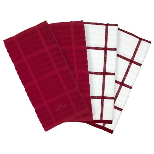 Solid & Coordinate Kitchen Towels (4 Count)