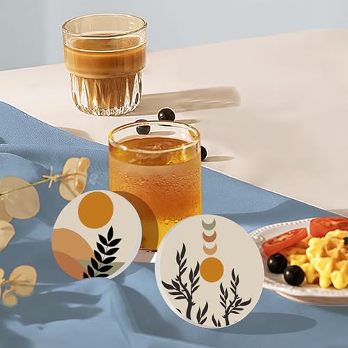 Drink Coasters Set of 6 with Holder