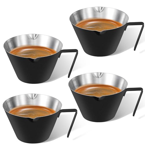 4 Pc Stainless Steel Espresso Shot Cups (4 Count)