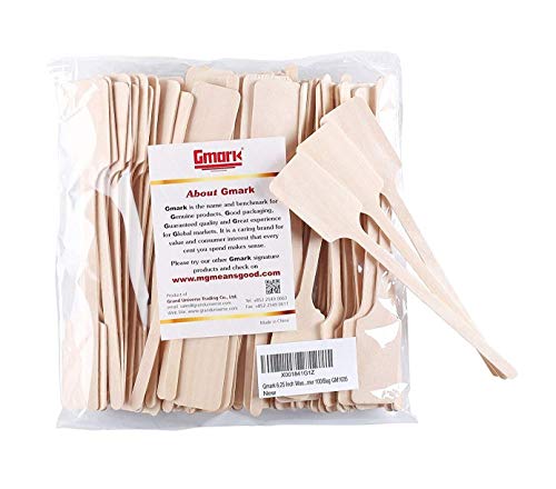 Green Product 6.25 Inch Wood Kayak Paddle Shape Sticks (100 Count)