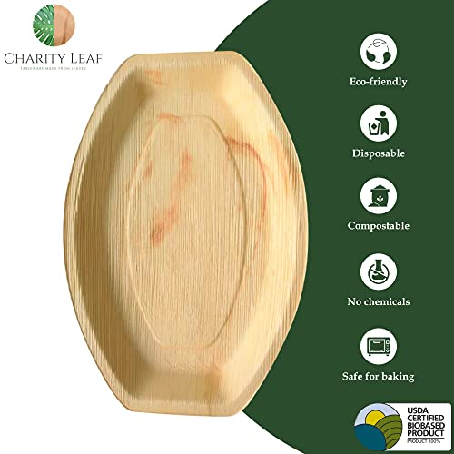 Disposable Bamboo 13" x 9" Trays (100 Count)