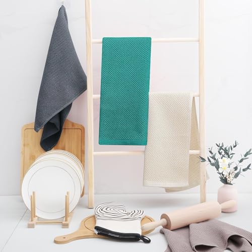100% Cotton Waffle Weave Kitchen Dish Towels 12 (12 Count)