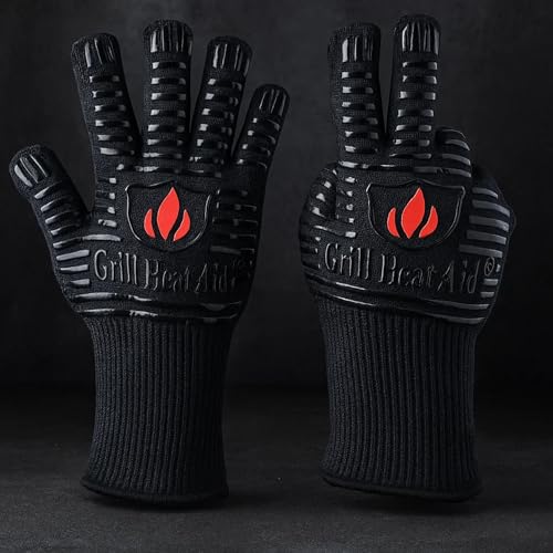 Grill Gloves Heat Proof for Grilling 932°F BBQ Pitmasters (2 Count)