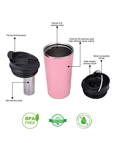 17oz Travel Tea Mug with Infuser