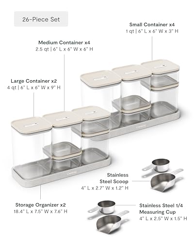 26 Piece Ultimate Airtight Glass Food Storage Containers with Lids